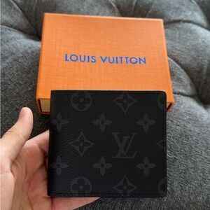 Louis Vuitton Black Monogram Eclipse Money Clip Wallet